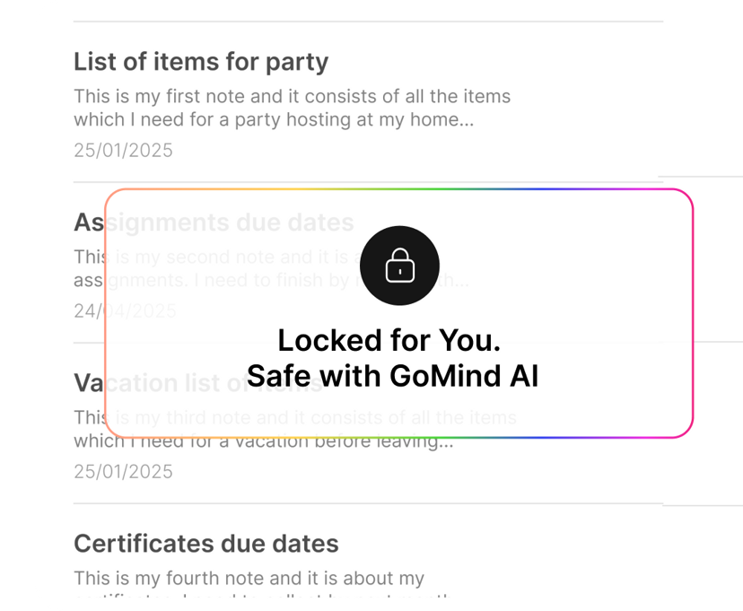 Secure Notes Preview